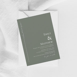 Waar voor altijd begint Sage Wedding Invitation Kaart