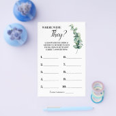 Waar waren de Eucalyptus Vrijgezellenfeest Game Ka Flyer (Enkel)