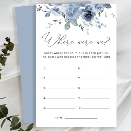 Waar waren we Dusty Blue Vrijgezellenfeest Game