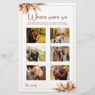 Waar waren we Game Herfst Pampas Grass Couple Foto