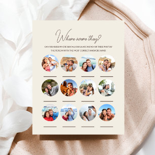 Waar waren ze 12 foto bruiloft Verloving spel