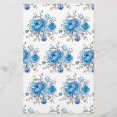 Waar waren ze? Blue Flower Game-kaart Flyer (Achterkant)