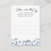 Waar waren ze Blue Wildflower antwoord Kaart (Voorkant)