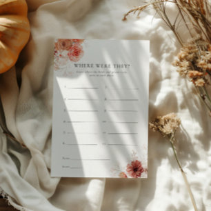 Waar waren ze Herfst Bloemen Vrijgezellenfeest spe Kaart