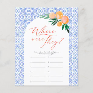 Waar waren ze Oranje Spritz Vrijgezellenfeest spel