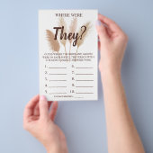 Waar waren ze? Pampas Grass Game Card Flyer (Hand)