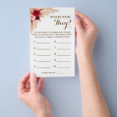 Waar waren ze? Pampas Grass Game Card Flyer (Hand)