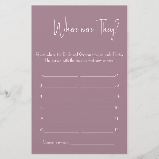 Waar waren ze? Vrijgezellenfeest Game Kaart Flyer (Voorkant)