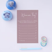 Waar waren ze? Vrijgezellenfeest Game Kaart Flyer (Enkel)