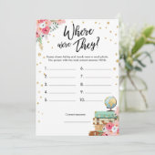 Waar waren ze Vrijgezellenfeest-roze Kaart (Staand voorkant)