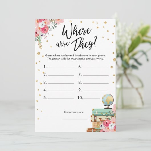 Waar waren ze Vrijgezellenfeest-roze Kaart (Staand voorkant)