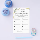 Waar was de Greenery Gold-douchekaart? Flyer (Enkel)