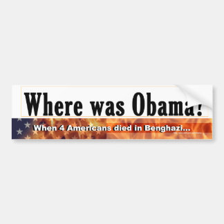 Waar was de Obama-bumpersticker? Bumpersticker
