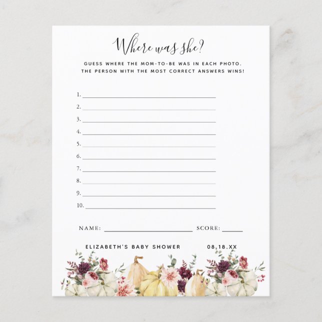 Waar was ze? | BABY SHOWER (Voorkant)