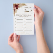 Waar was ze? Pampas Grass Game-kaart Flyer (Hand)