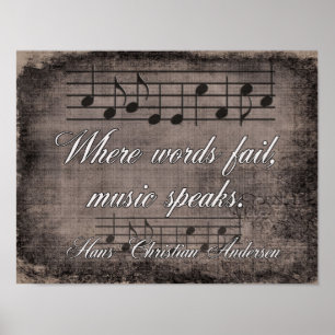 Waar woorden falen -- Muziekcitaat - Print
