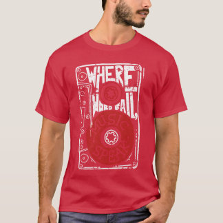 Waar woorden falen spreekt muziek vintage t-shirt