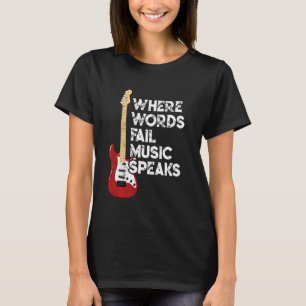 Waar woorden ontbreken praat muziek over muzikale t-shirt