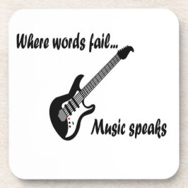 Waar woorden ontbreken, spreekt muziek bier onderzetter