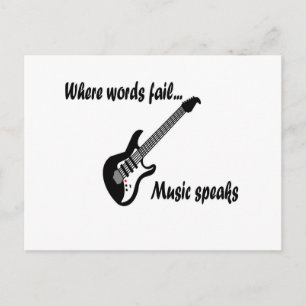 Waar woorden ontbreken, spreekt muziek briefkaart