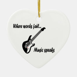 Waar woorden ontbreken, spreekt muziek keramisch ornament