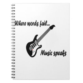 Waar woorden ontbreken, spreekt muziek notitieboek