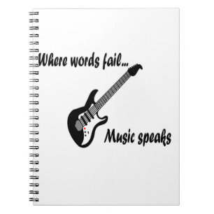 Waar woorden ontbreken, spreekt muziek notitieboek