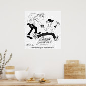 Waar zet ik de batterijen? poster (Keuken)