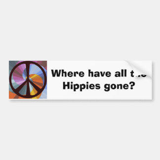 Waar zijn alle Hippies heen? Bumpersticker