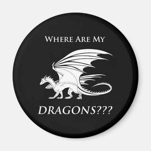 Waar zijn mijn draken??? magneet (Voorkant)
