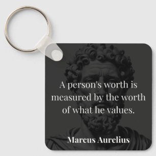 Waarde definiëren: Marcus Aurelius over Waarden Sleutelhanger