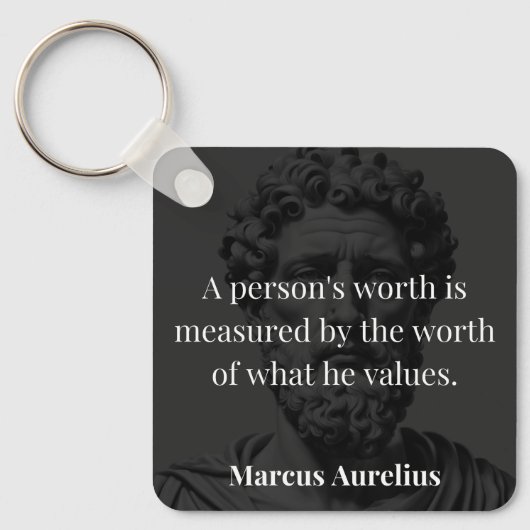 Waarde definiëren: Marcus Aurelius over Waarden Sleutelhanger (Voorkant)