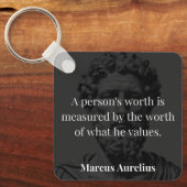 Waarde definiëren: Marcus Aurelius over Waarden Sleutelhanger (Voorkant)