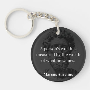Waarde definiëren: Marcus Aurelius over Waarden Sleutelhanger