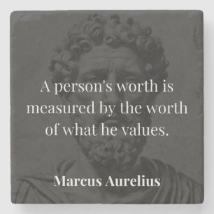 Waarde definiëren: Marcus Aurelius over Waarden Stenen Onderzetter