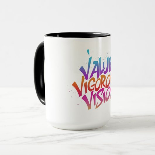 Waarde Krachtige Visie Mok (Voorkant links)