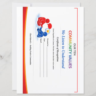 Waarde om Certificaat Briefpapier Papier Vel te Lu