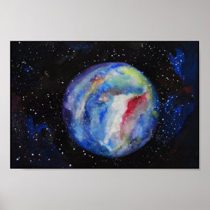 Waarde Poster papier (mat) Planet