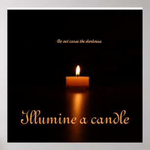 Waarde Poster papier-verlichtmijn een kaars