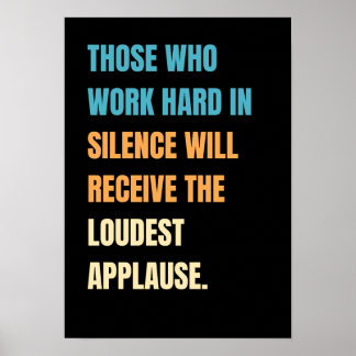 Waarde van Hardwork - Motivatie quotes Poster