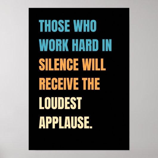 Waarde van Hardwork - Motivatie quotes Poster (Voorkant)