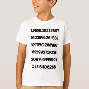 Waarde van Pi Pie 3.14159 wiskundig constante π T-shirt