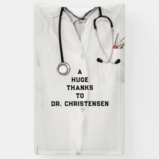 Waarde waardering voor dokters spandoek (Verticaal)