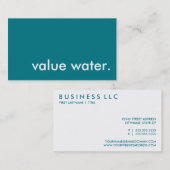 waarde water. visitekaartje (Voorkant / Achterkant)