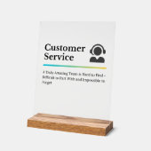 Waardeer Customer Service Acryl Bord (Hoek)