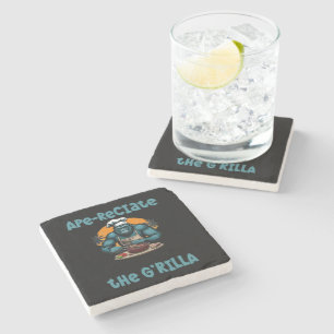 Waardeer De G'rilla Master BBQ Grill-spel Fun Pun Stenen Onderzetter