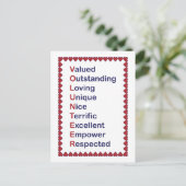 Waardeer de Vrijwilliger Dank Hartjes Rood Wit Briefkaart (Staand voorkant)