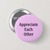 Waardeer elkaar ronde button 5,7 cm (Voorkant /achterkant)