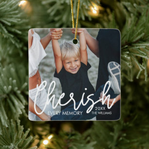 Waardeer Elke Herinnering Moderne Aangepaste Gezin Keramisch Ornament