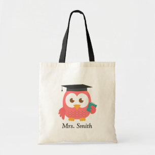 Waardeer je leraar, Dank je wel Roze Uil Tote Bag